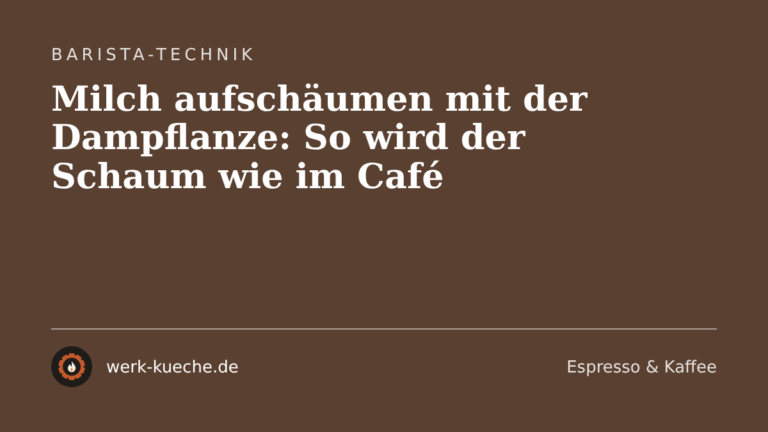 Milch aufschäumen mit der Dampflanze: So wird der Schaum wie im Café
